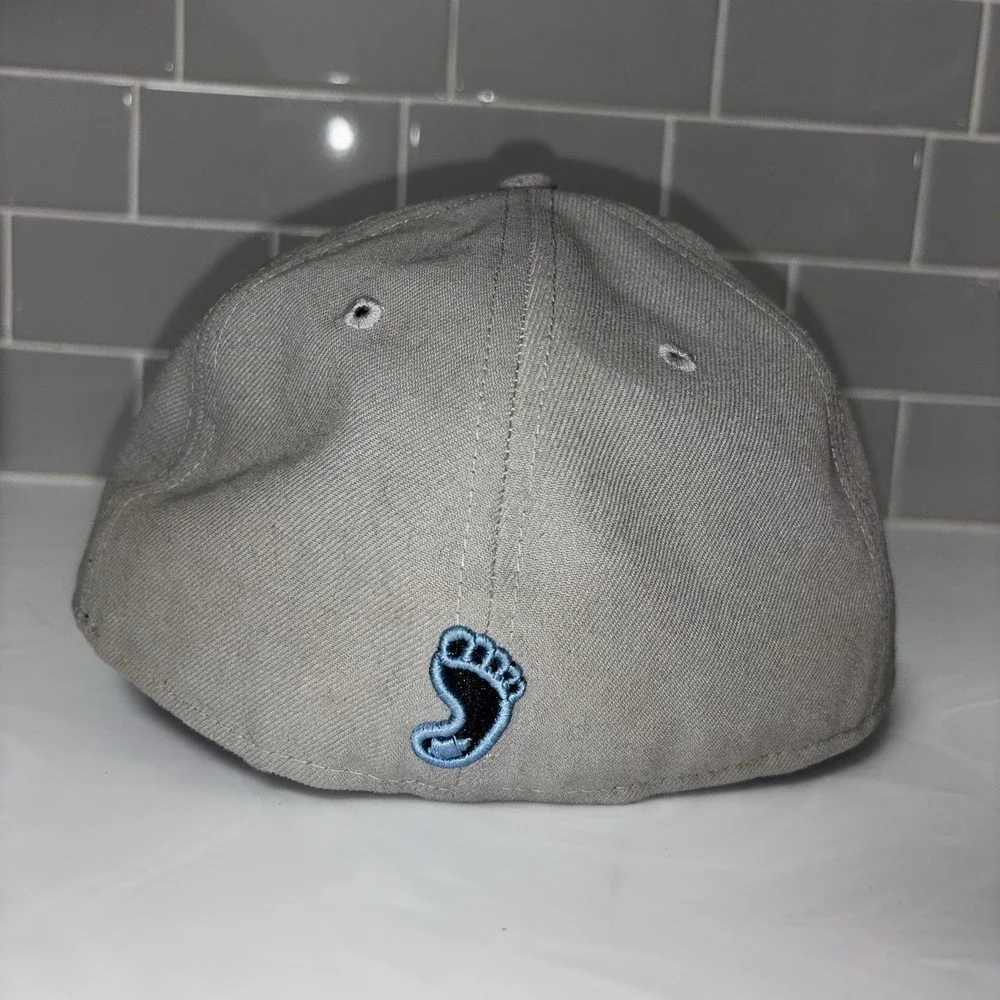 North Carolina Tar Heels UNC Fitted Hat 7 3/8 Cap Gray New Era 59Fifty
